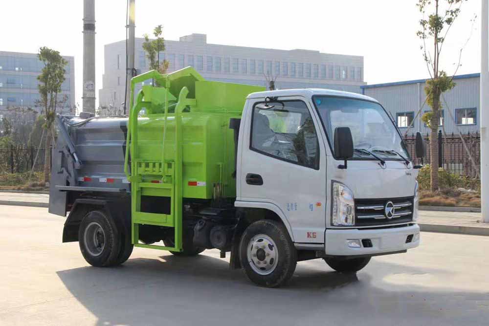 國六凱馬藍牌4方餐廚垃圾車 國六凱馬藍牌4方餐廚垃圾車