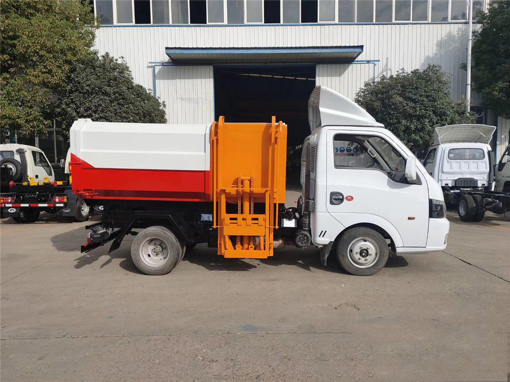 國六3-4方 藍牌東風途逸掛桶垃圾車 國六3-4方 藍牌東風途逸掛桶垃圾車