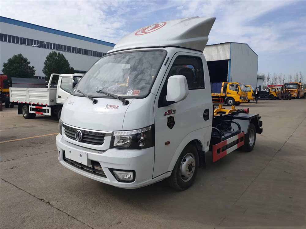 國六3-4方 藍牌東風途逸 勾臂垃圾車 國六3-4方 藍牌東風途逸 勾臂垃圾車