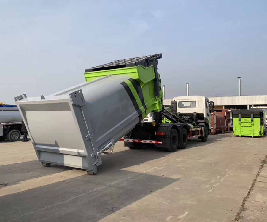 國六東風天龍后雙橋18方勾臂套臂垃圾車 國六東風天龍后雙橋18方勾臂套臂垃圾車