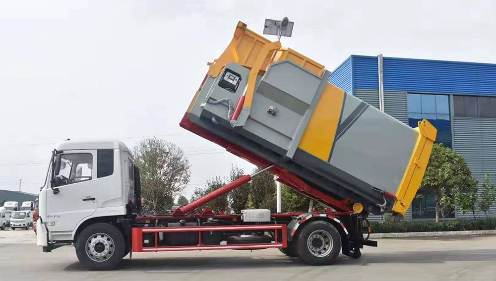 國(guó)六東風(fēng)天錦12方勾臂套臂垃圾車(chē) 國(guó)六東風(fēng)天錦12方勾臂套臂垃圾車(chē)